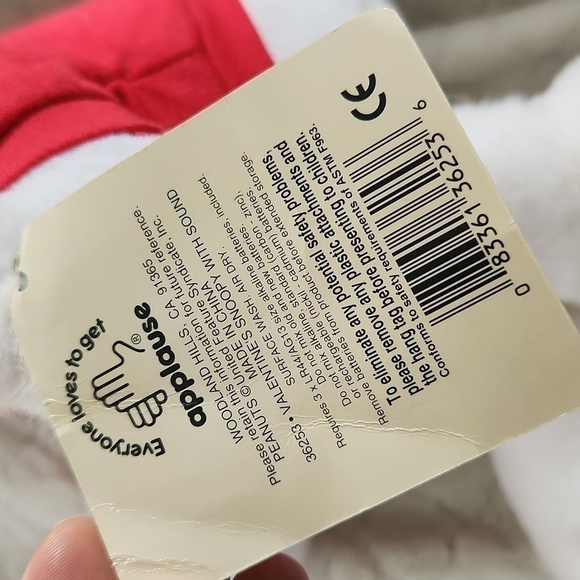 Vintage Snoopy  "Peanuts" Plush Valentines Charlie Brown Seasonal Christmas - Picture 6 of 9